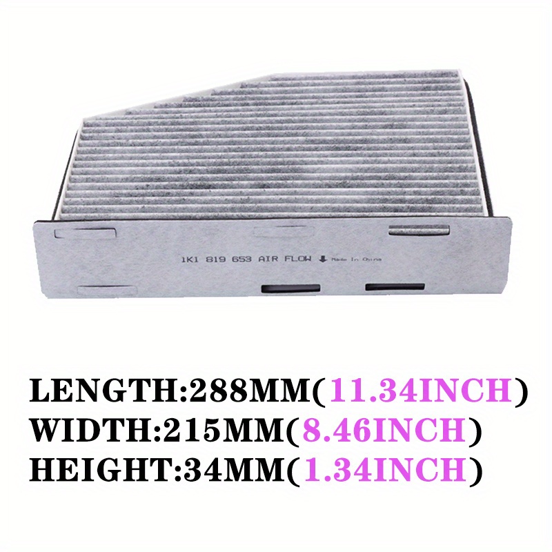 5Q0819653 5Q0819644 Air conditioning systems Active Carbon Cabin Air Filter  For Audi A3 Q3 VW Golf