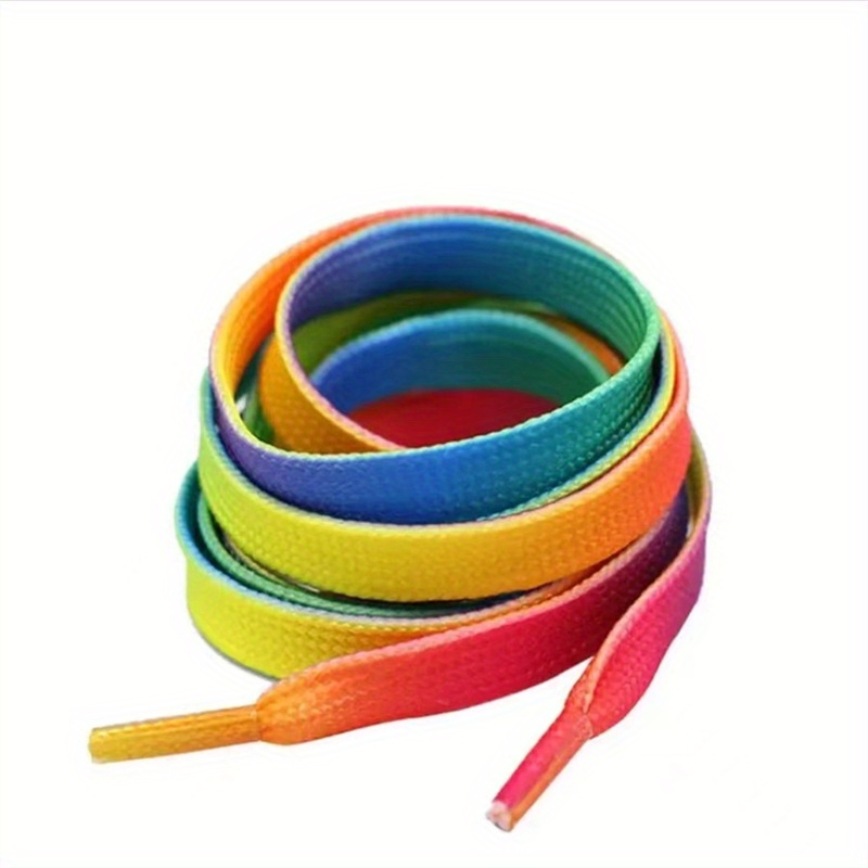 Rainbow Gradient Printed Shoelaces, Casual Shoelaces - Temu Australia