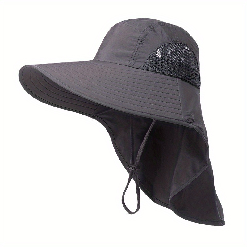 Big Shawl Summer Sun Hat, Bucket Hats Wide Brim UV Protection Unisex Bucket Hat With Neck Flap For Men & Women Outdoor Hiking Fishing Boonie Hats
