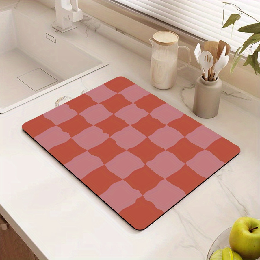 Dish Drying Mat Heat Resistant Non-slip Rubber Absorbent Quick