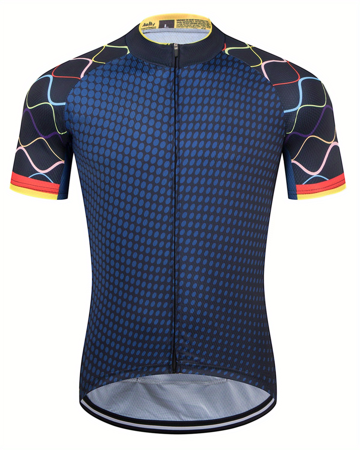 Polka Dot Cycling Jersey Rear Pocket Quick Dry High Stretch Temu