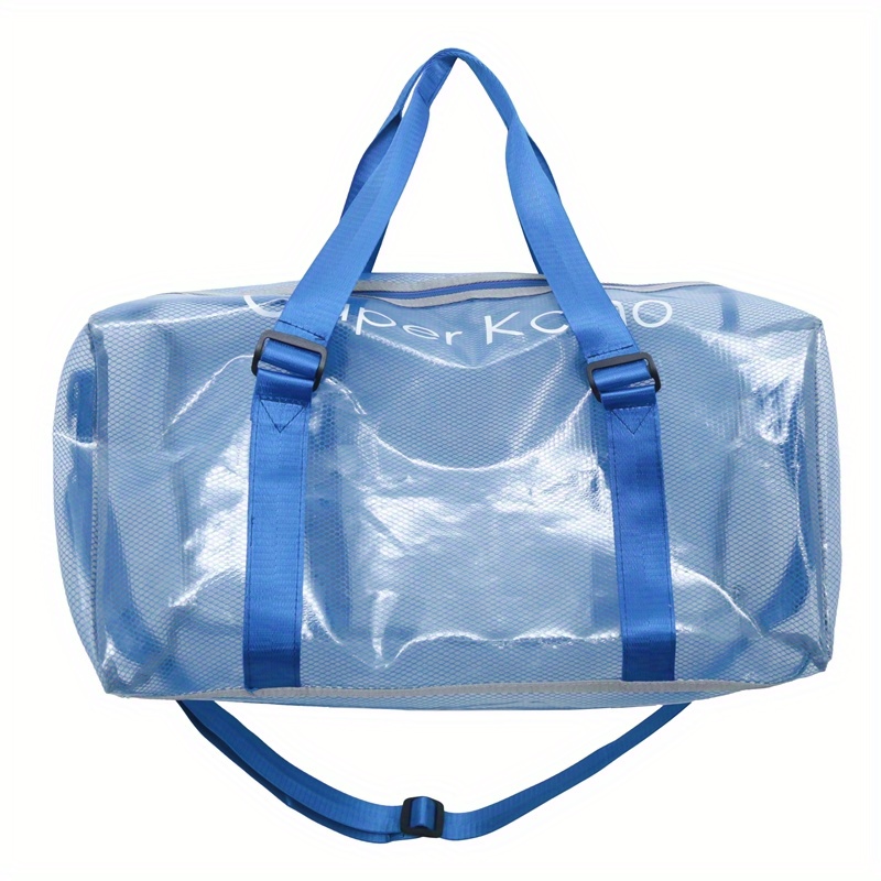 Clear Large Capacity Duffle Bag, Plastic Lightweight Luggage Bag, Portable  Travel Beach Storage Bag - Temu South Korea