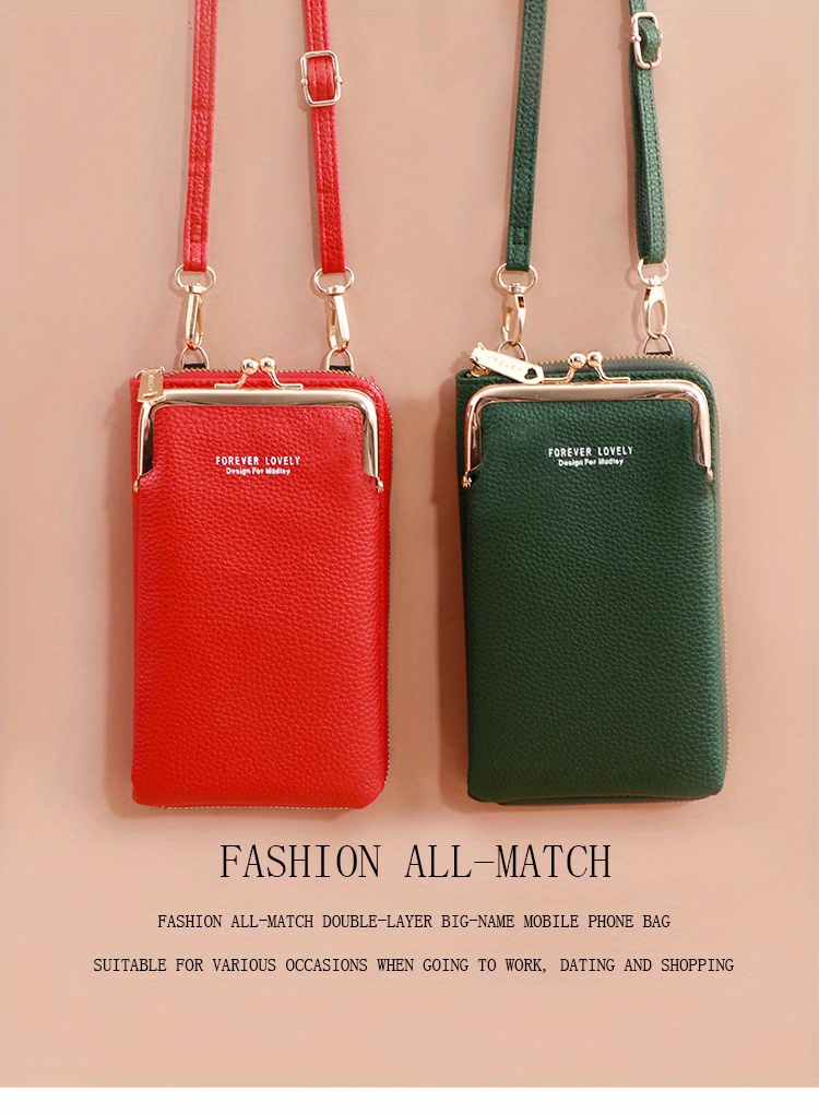 New Ladies Long Wallet Shoulder Bag Korean Version Double Zipper