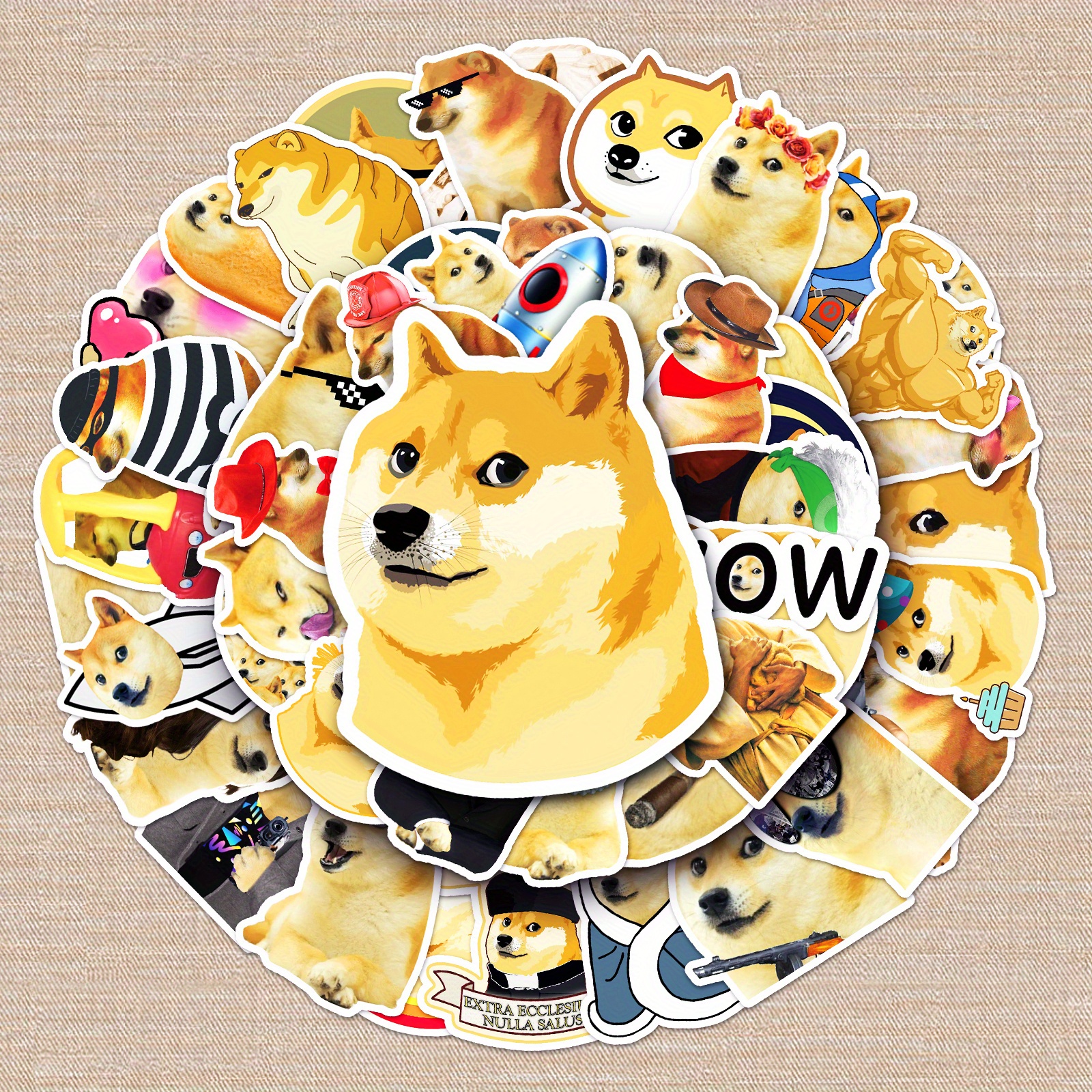 50pcs Various Dogs Stickers For Decoration On Phone, Cup, Luggage