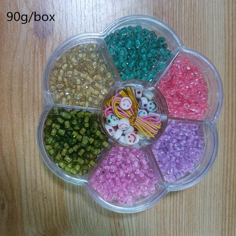 Children DIY Handmade Beads Plum Blossom Box Set Bead Toy Necklace