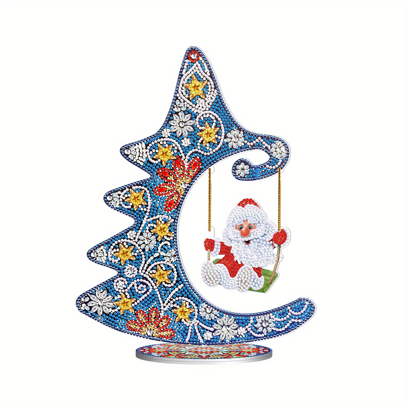 Diamond Painting Christmas Tree Santa Claus Desktop - Temu