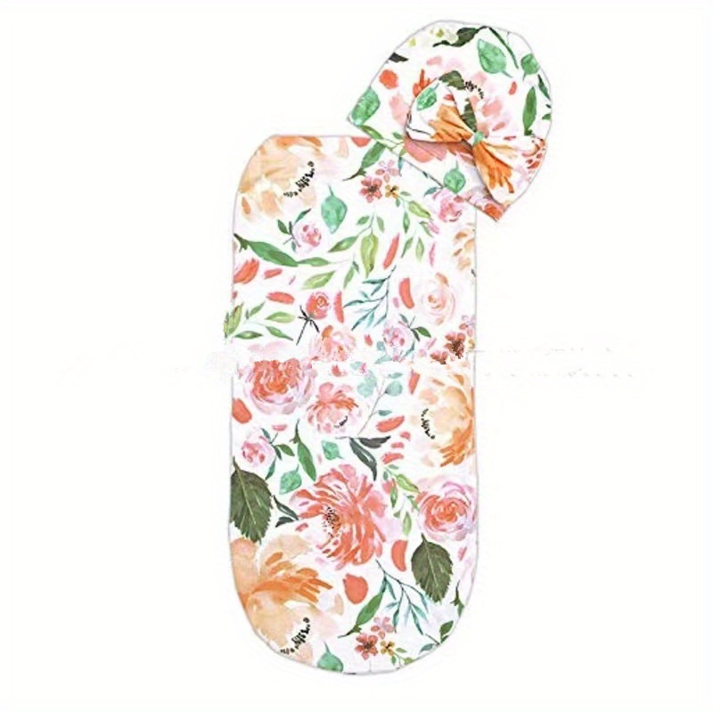 Baby Printed Sleeping Bag with Matching Hat