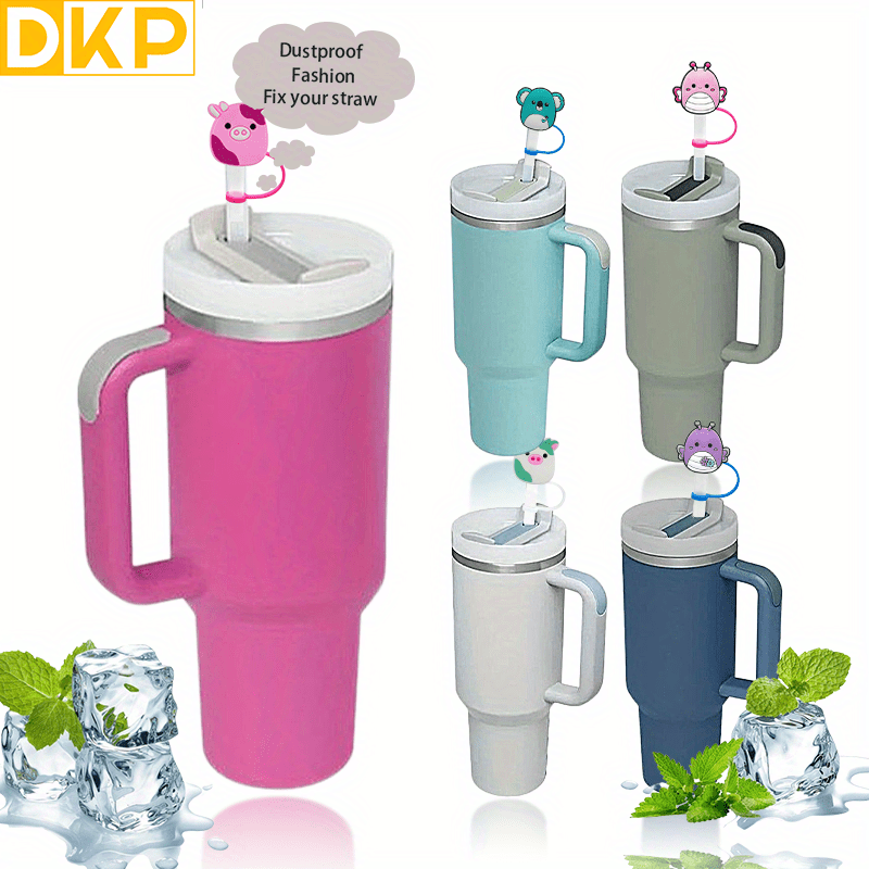 Dkp Large Capacity Water Bottle With Handle And Straw Lid - Temu