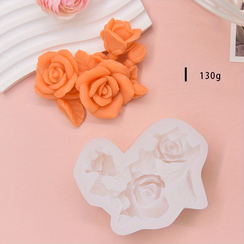Rose Candle Mold, Flower Silicone Mold, Rose Mold for Chocolate, Candle,  Rose Moldings, Flower Mold Freshie, Flower Mold for Clay, Soap Mold 