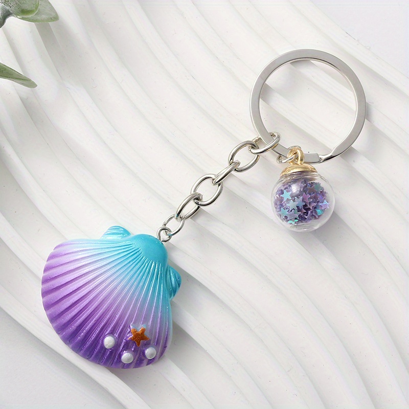 1 Acrylic Keychain Summer Seaside Car Bag Pendant