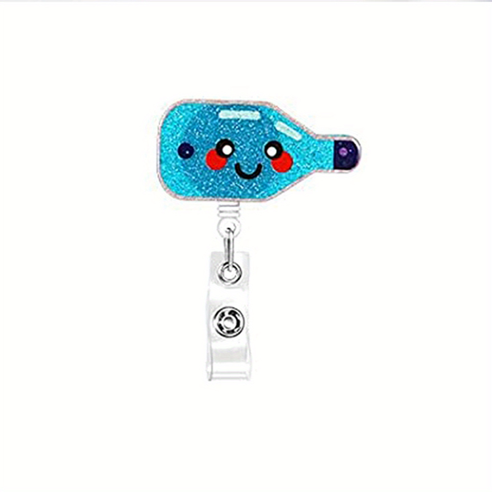 1pc Sparkly Acrylic Badge Reel For Holding Office Id Card, Student