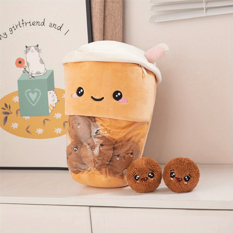 Panda Bubble Tea Cup Plushies (3 Colors, 4 Sizes)