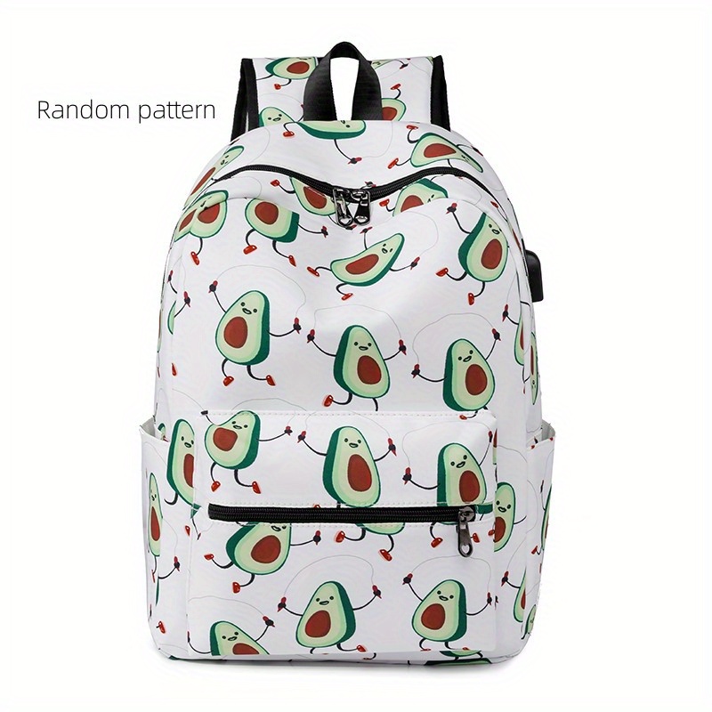 Animal Print Backpack Lightweight Schoolbag Outdoor Travel Bag
