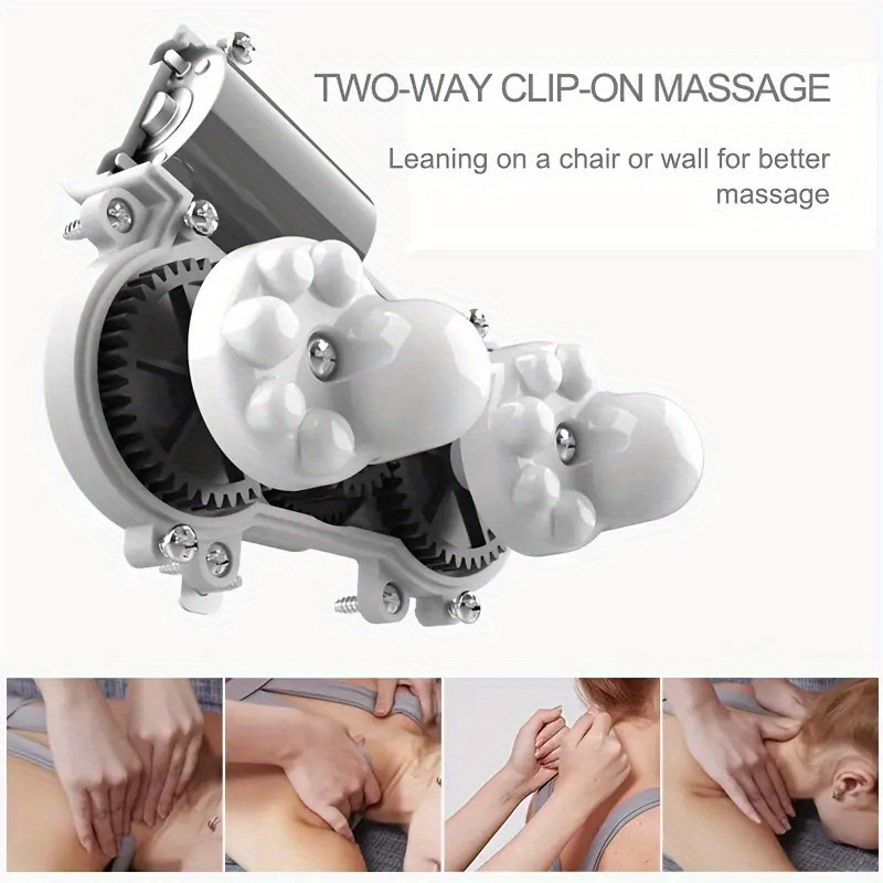TheraRub Massager® Masajeador eléctrico con cabeza de percusión doble y  cable de alimentación extra largo de 14 pies