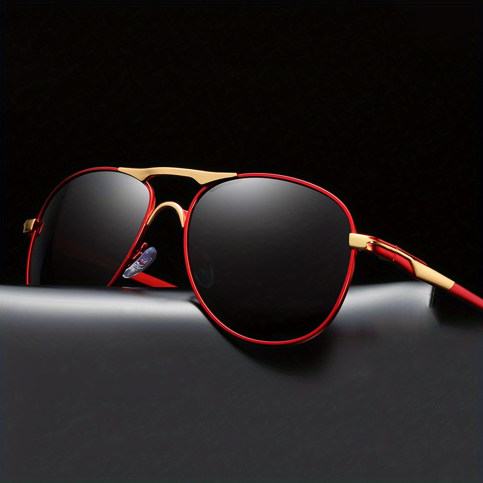 Polarized Aviator Fashion Sunglasses for Women Men Drivers Outdoor Metal Sun Shades for Driving Fishing Travel UV400,Sun Glasses,Temu