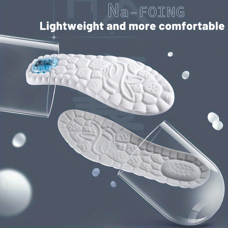 1 Pair New Upgrade Explosive Rice Capsules Sports Insoles for Shoes Sole Super Comfortable Lightweight Shock Absorption Breathable Running Insoles