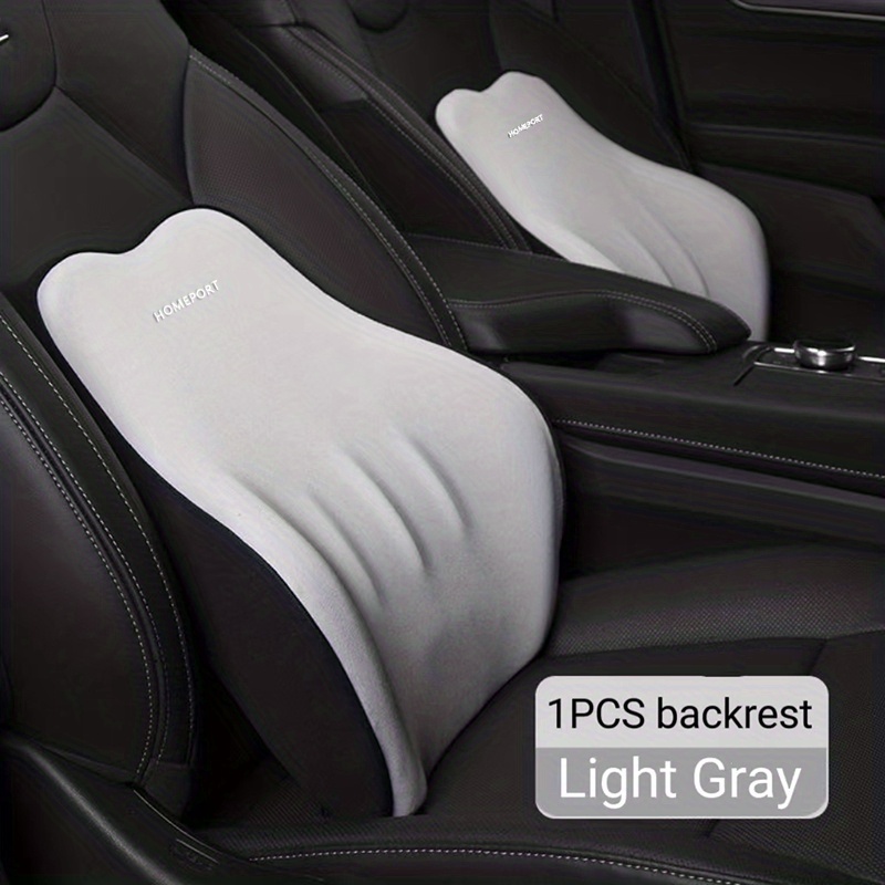 Car Headrest Lumbar Memory Foam Car Neck Pillow Waist Support Set Car Seat  Back Cushion Driver Waist Pad - Temu
