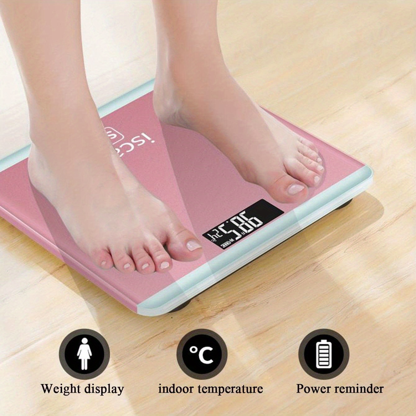 Weight Scale, Bathroom Weight Scale, Smart Health Scale, Pink