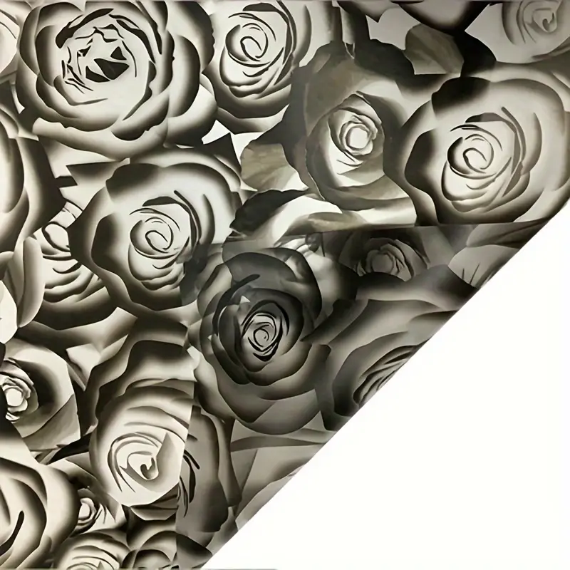 Flower Art Wrapping Paper Rose Wrapping Paper Fog Jelly Film - Temu