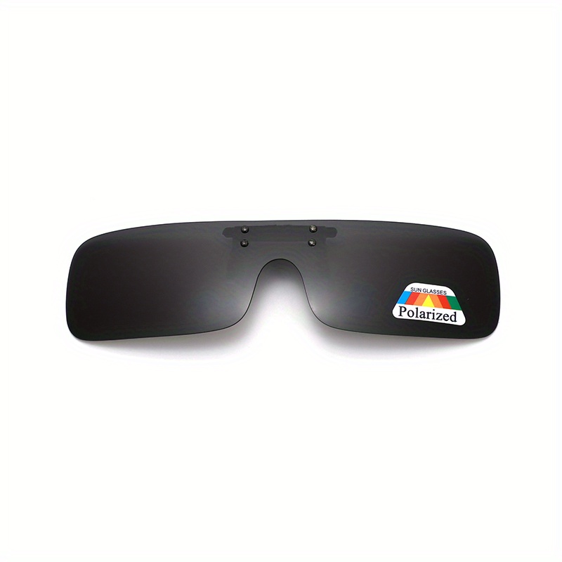 Day Night Use Polarized Clip On Sunglasses Rectangle Sunglasses