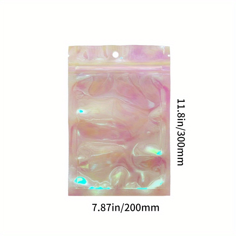 Colorful Transparent Jewelry Bags Laser Self sealing Bags - Temu