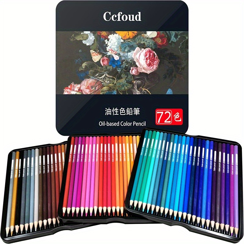 Ccfoud Kit De 72 Crayons De Couleur Fournitures D'art Pour - Temu Canada