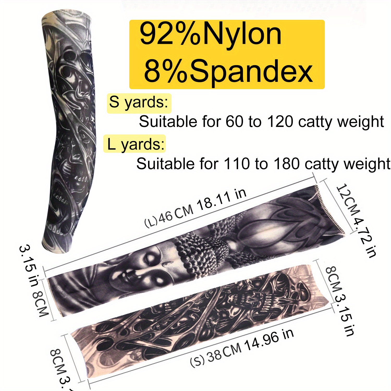 Thin Tattoo Sunproof Sleeves Print Arm Guard Sleeves Temu