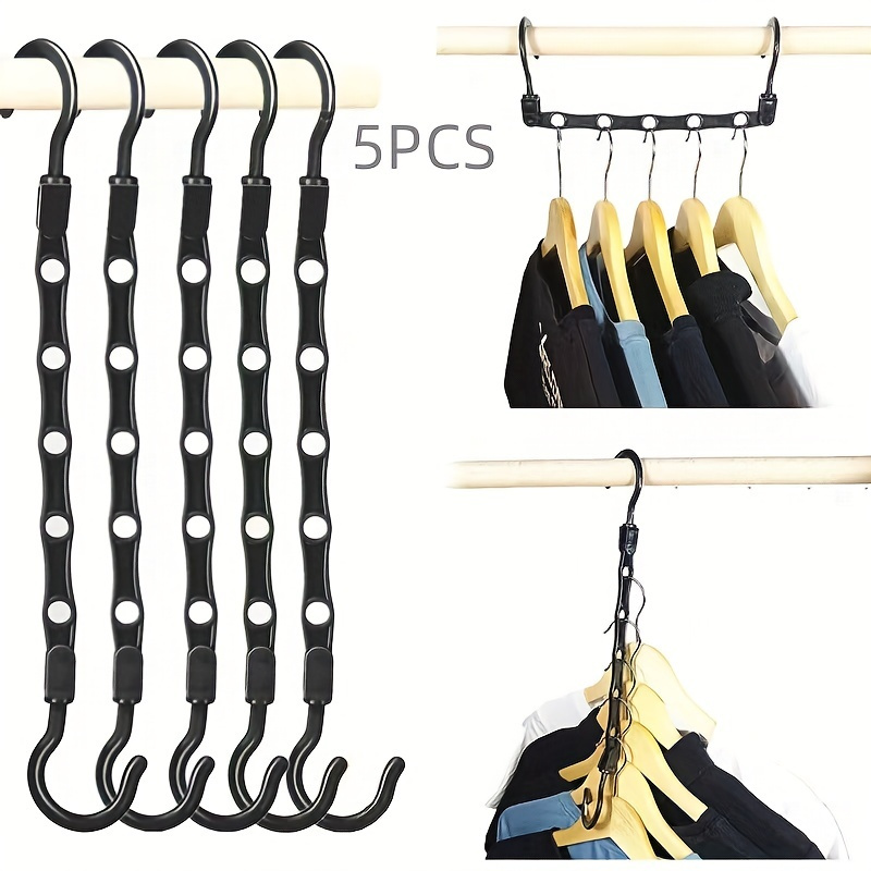 Pmmj Black/random Color Magic Space Saving Hangers Premium - Temu