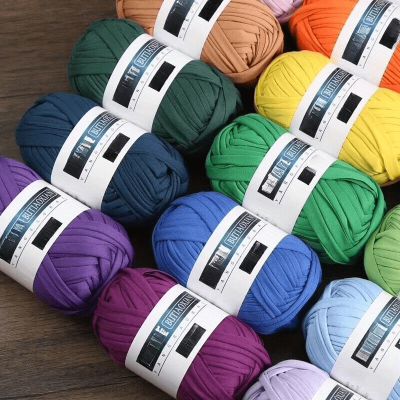 Cotton T Shirt Yarn For Crocheting knitting yarn hand diy bag making yarn  100% Cotton at Rs 150/unit, Colourful Cotton Yarn in Ambala
