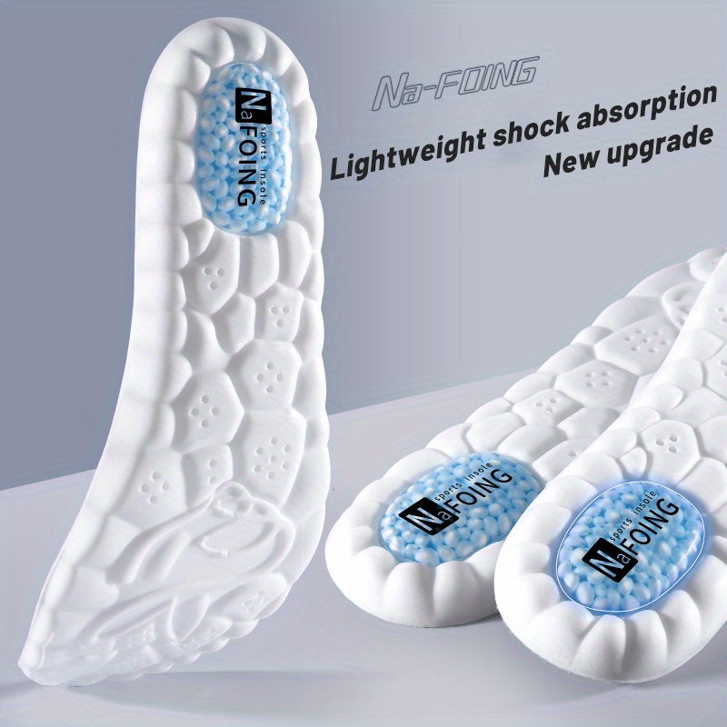 1 Pair New Upgrade Explosive Rice Capsules Sports Insoles for Shoes Sole Super Comfortable Lightweight Shock Absorption Breathable Running Insoles
