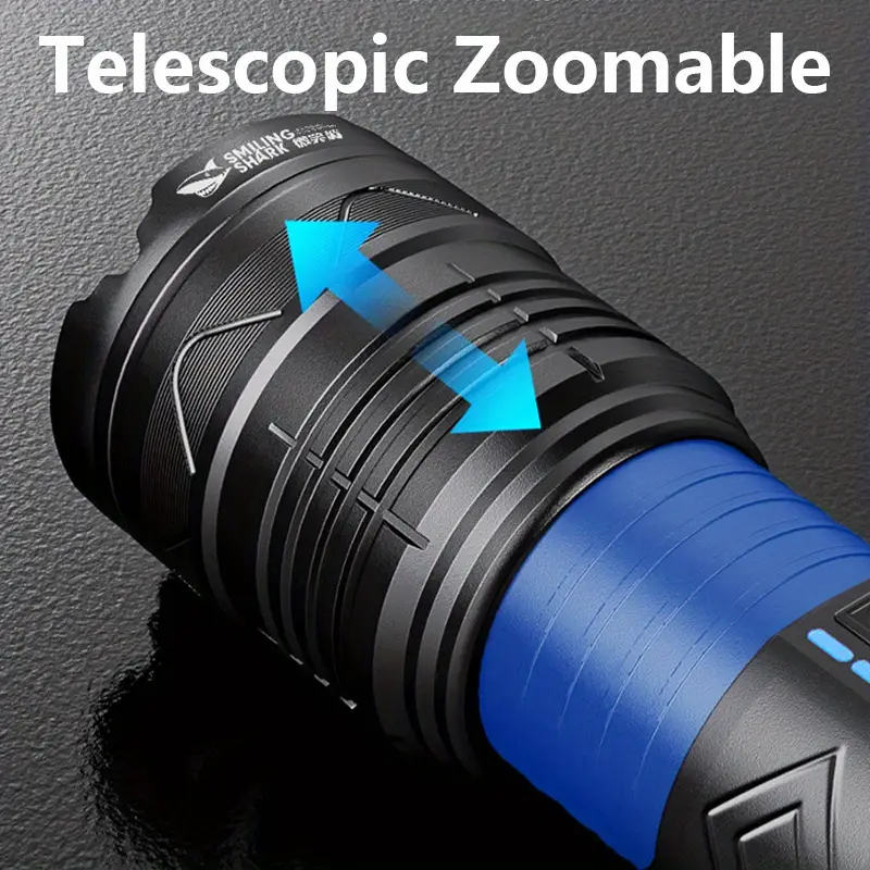 1pc rechargeable led flashlight super bright zoomable waterproof flashlight with batteries included 6 lighting modes powerful handheld flashlight for camping emergencies details 3