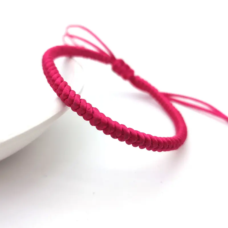 1pc Handmade Lucky Rope Bracelets Bangles Black & Red Thread Adjustable Knots Bracelet for Women Men Wrist Jewelry, Jewels,Temu