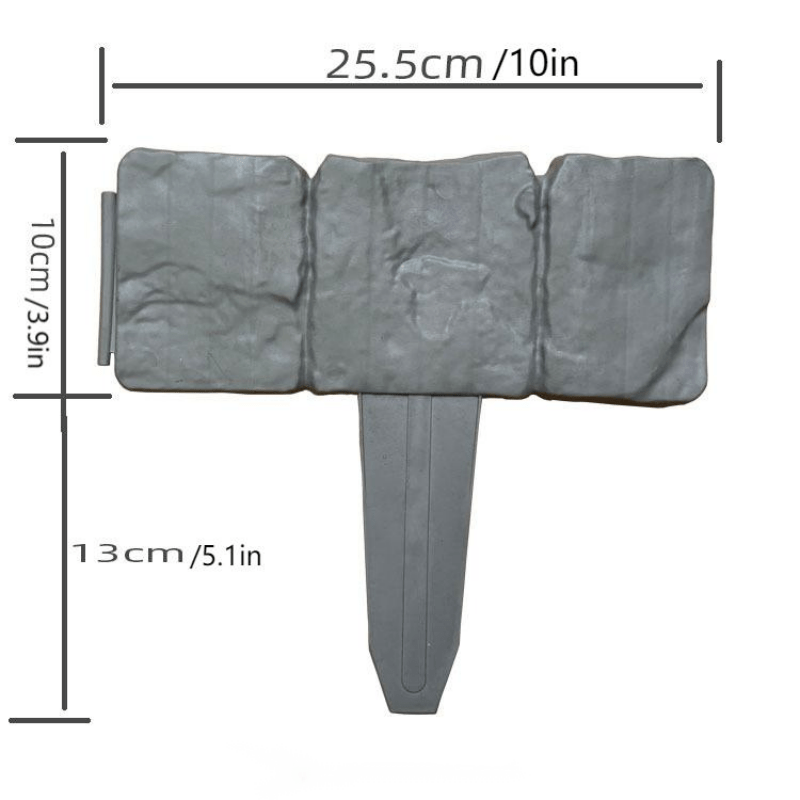 Garden Edging Long Imitation Stone Border Plastic Fence Temu