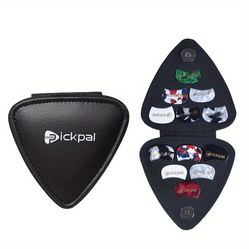 Image of 1pc Pickpal Guitar Pick Celluloid Finger 12 Piece Folk Acoustic Guitar Picks Holder Accessories