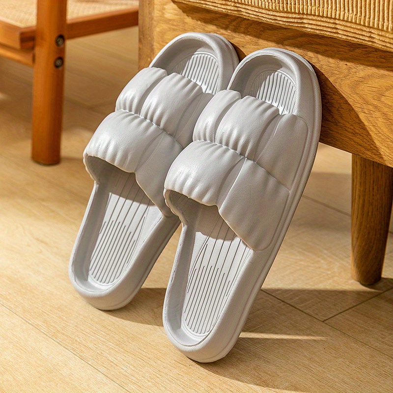 Women's Minimalist Cloud Slippers Soft Solid Color Open Toe - Temu