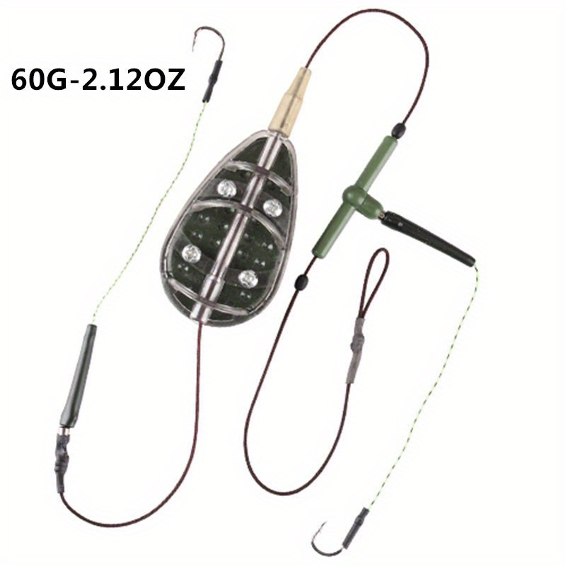 Fdit Carp Fishing Bait Cage, Long Line Carp Nesting Device Fishing Set For River For Bank For Lake 48g