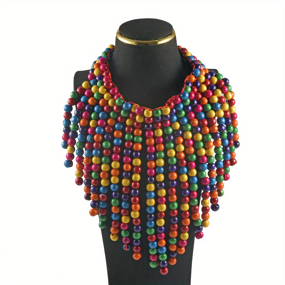 Rainbow Mixed Beads Necklace - FUNNY RAINBOW – Bjoyoux