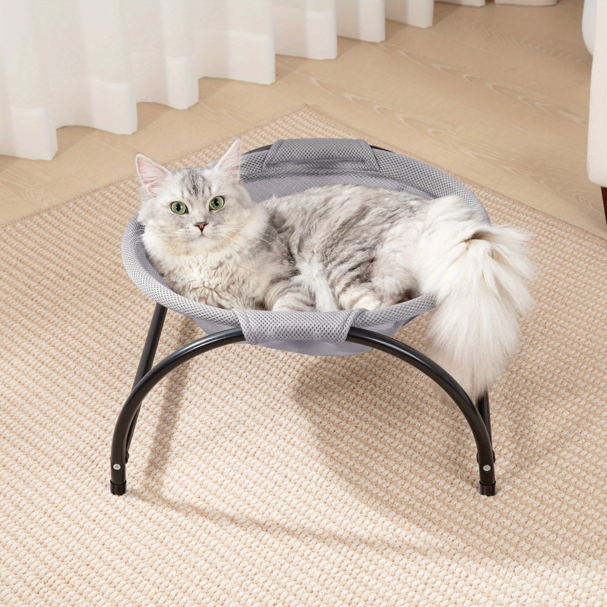 Elevated Cat Bed Comfy Breathable Hammock Cot Indoor Temu
