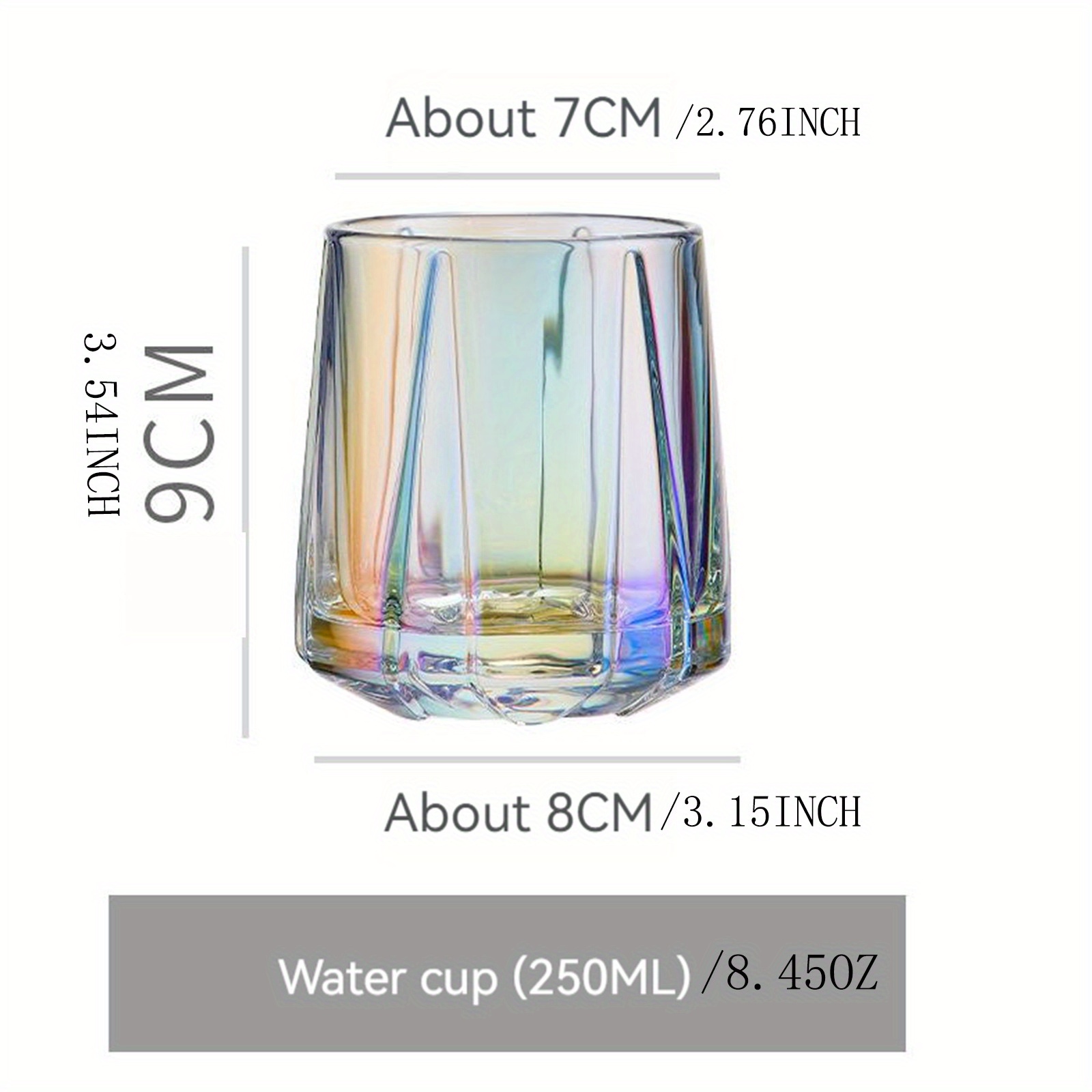 U Shaped Pattern Glass Cup Crystal Clear Embossed Water Cup - Temu