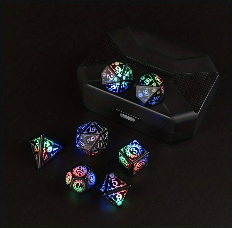 Acquista Scuoti i dadi da gioco luminosi con scatola di ricarica Dadi da  gioco di ruolo per Dungeons And Dragons/DND Home