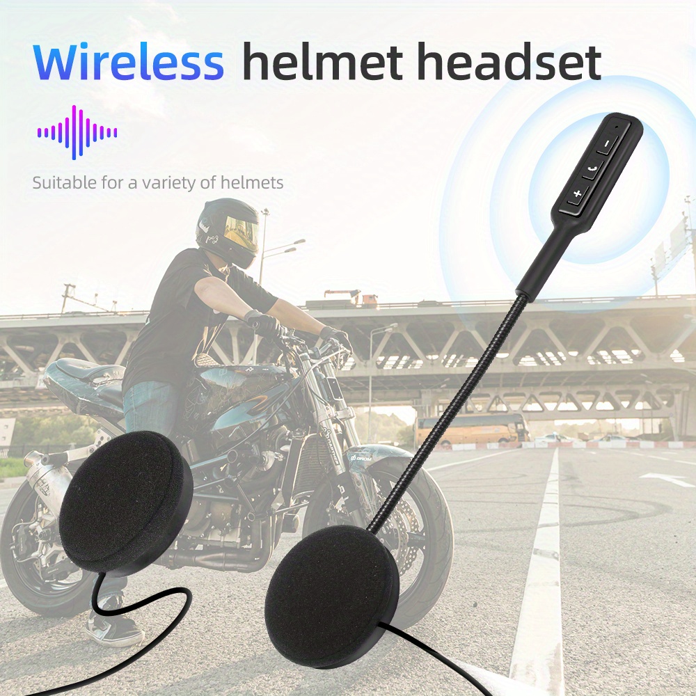 Bt5.0 Casco Moto Auriculares Ultrafinos Inalámbricos - Temu