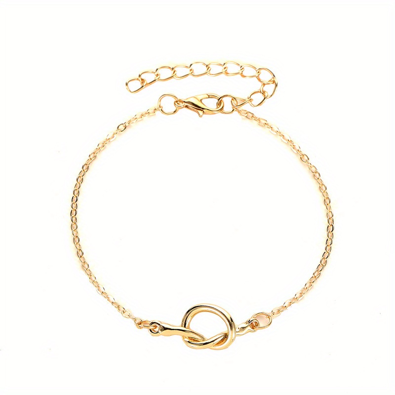 Simple Knot Thin Chain Anklet Minimalist Ankle Bracelet - Temu