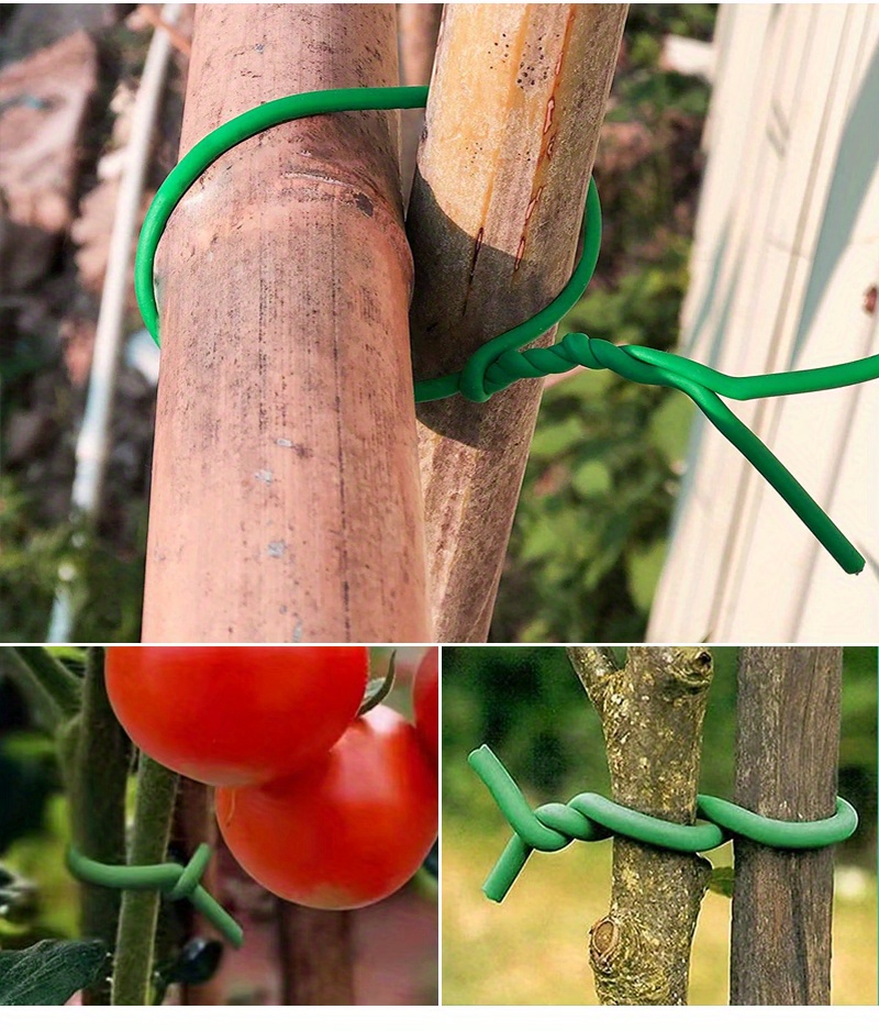 Garden Plant Soft Twist Tie Green Tpr Reusable Garden Ties Temu