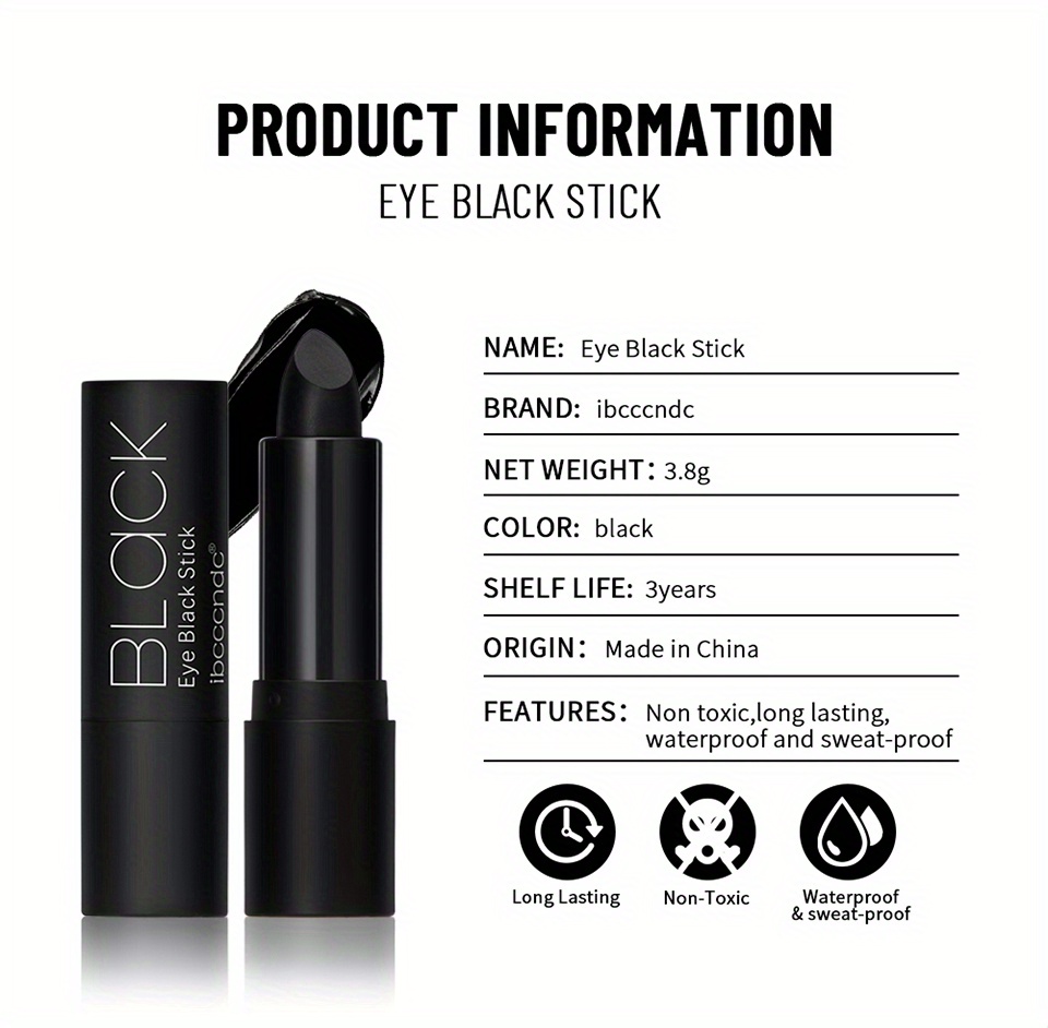 Eye Black Stick Waterproof Easy To Apply Black Body Paint - Temu Germany