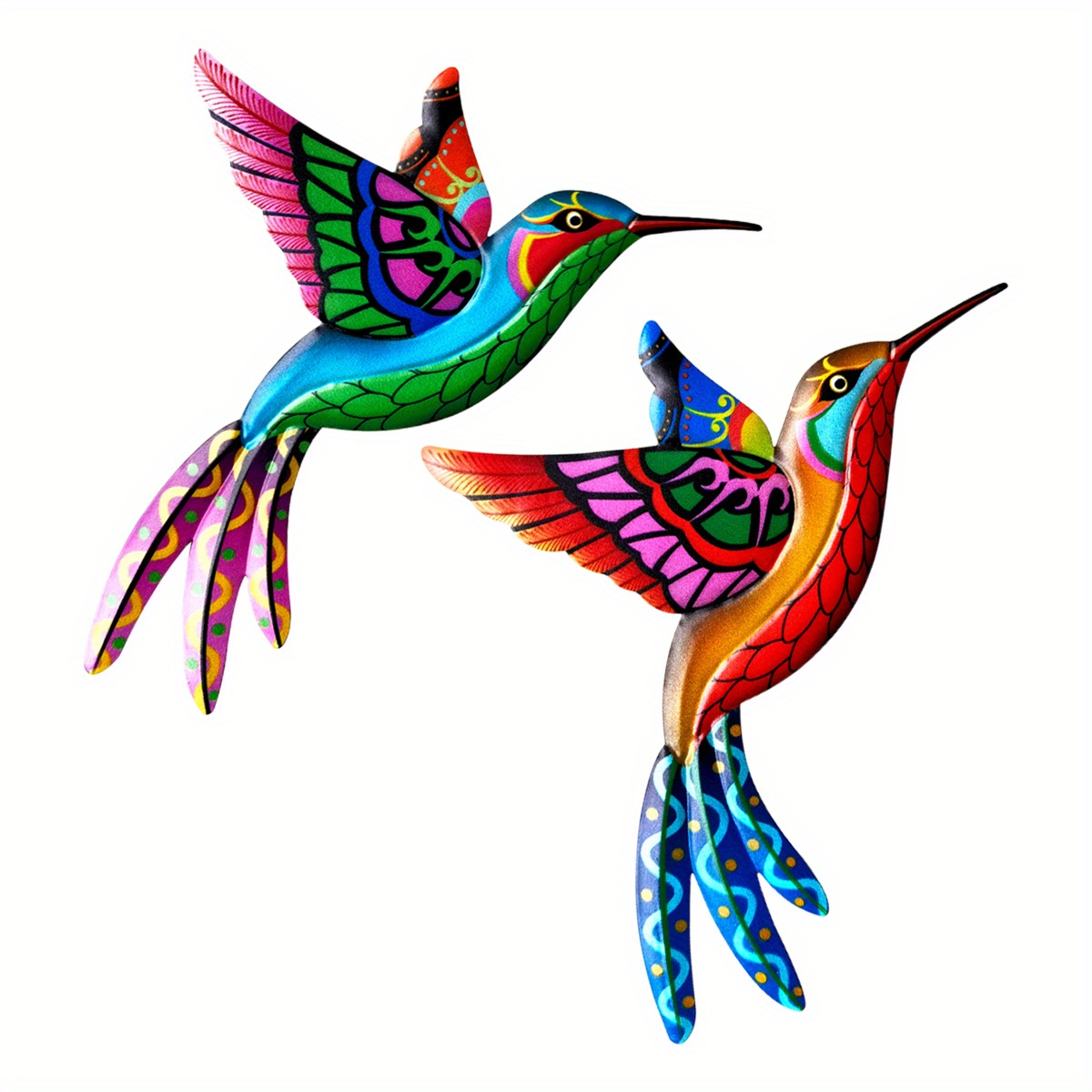 3d Hummingbird Colorful Creative Stained Wall Hanging Bird - Temu