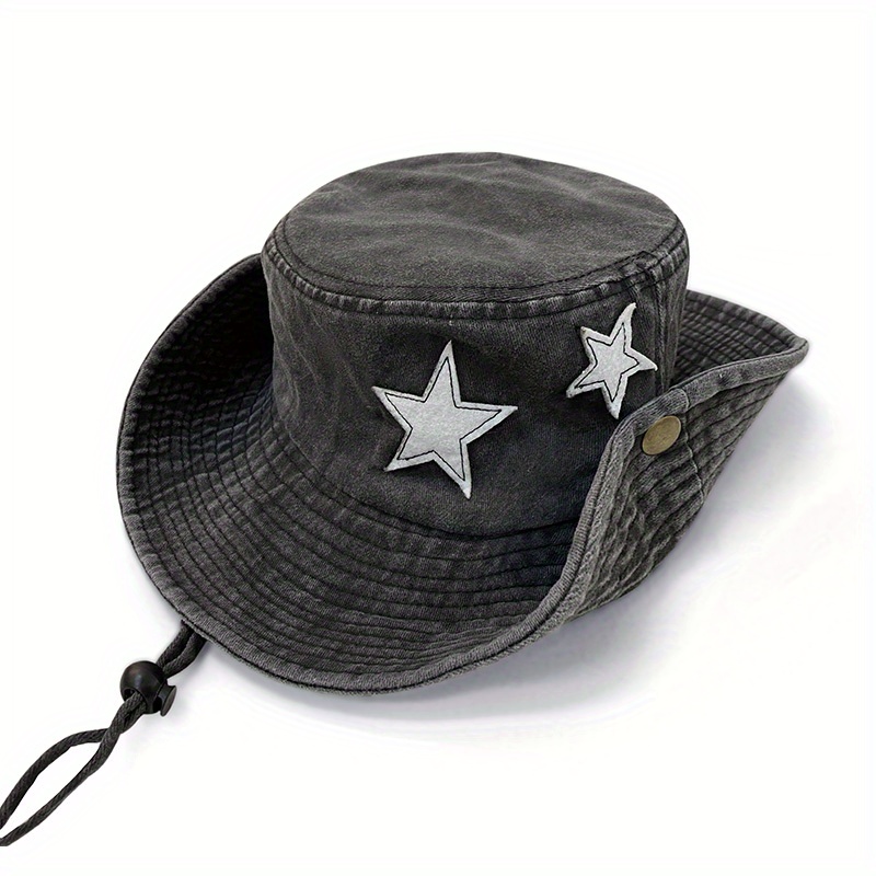 Vintage Star Patch Bucket Hat Washed Distressed Cowboy Boonie Hats For Men  & Women Unisex Basin Hats Hiking Fishing Sun Hats For Summer Outdoor - Temu  Portugal