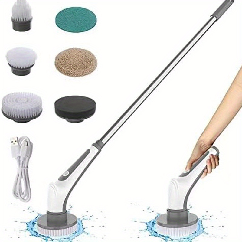 Electric Cleaning Brush Electric Spin Scrubber 4000mah Power - Temu