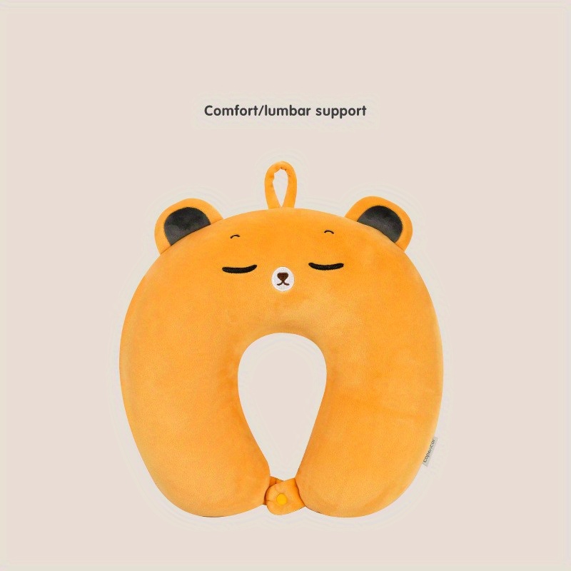 Comfortable Cartoon Neck Pillow for Car Travel Lumbar Support Included