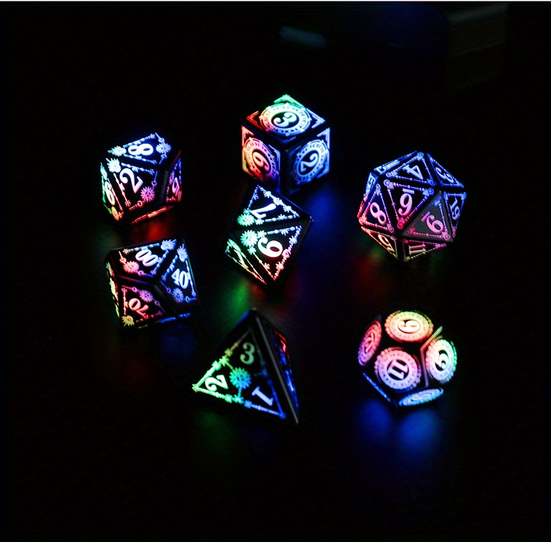 Rechargeable Led Dice Set Illuminate Board Game Nights! Temu
