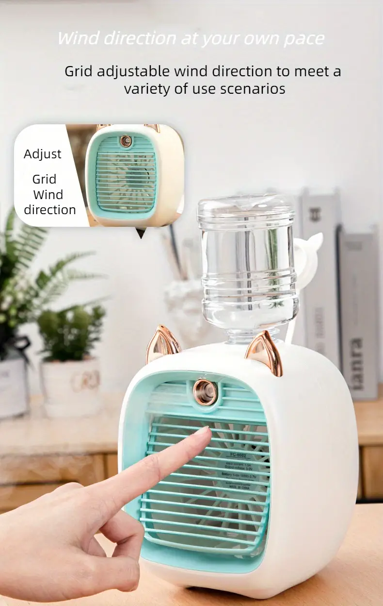 mini air conditioner fans desktop fan purifier outdoor house held adjustable humidifier fan details 4
